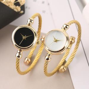 Quality Nonwaterproof Quartz Watch Women'S Gold Bracelet Watch 4mm Band Width wholesale