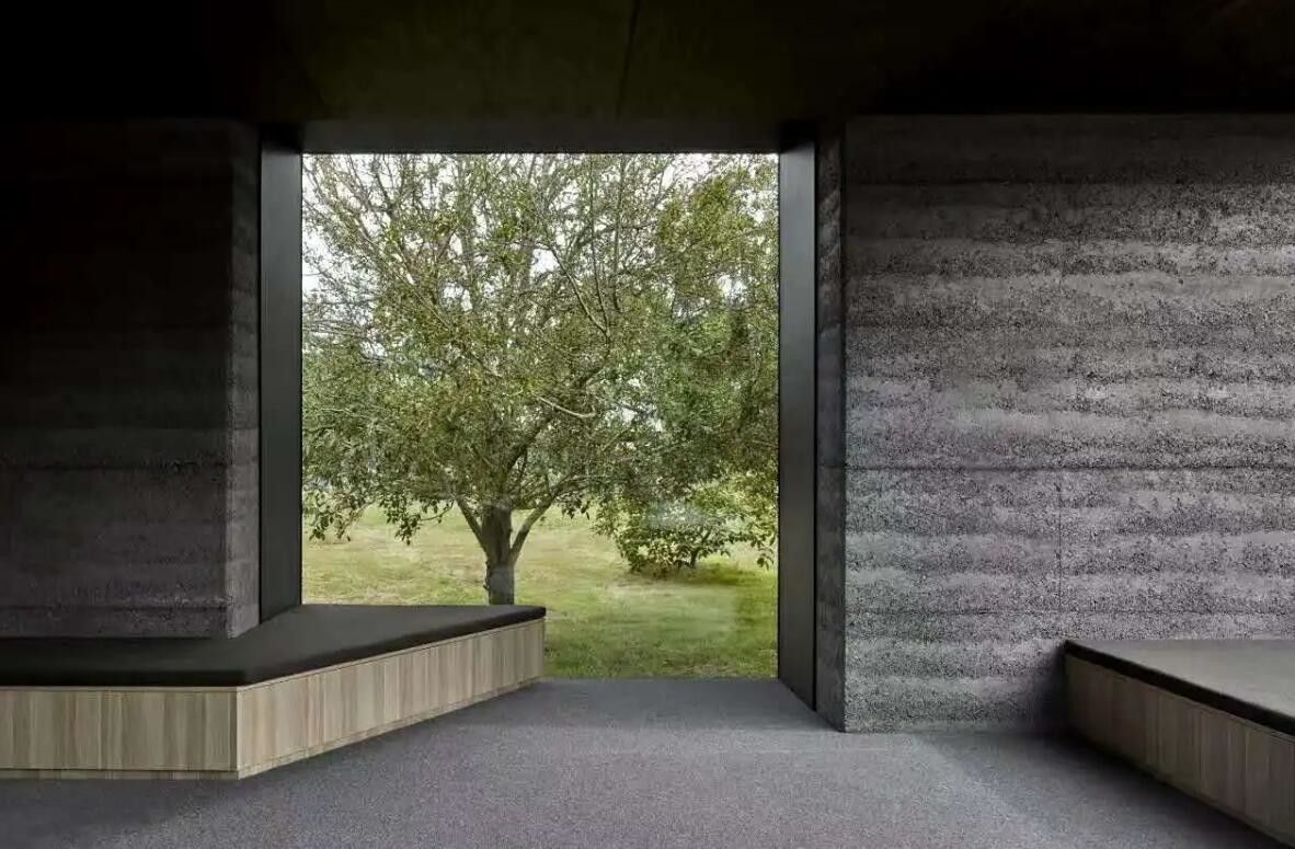Bendable High Rise Building Panels Irregular Space Decoration MS Rammed Earth Slab