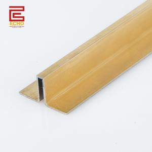 Quality Stainless Steel Brushed Gold Tile Edge Trim 12mm Easy Install wholesale