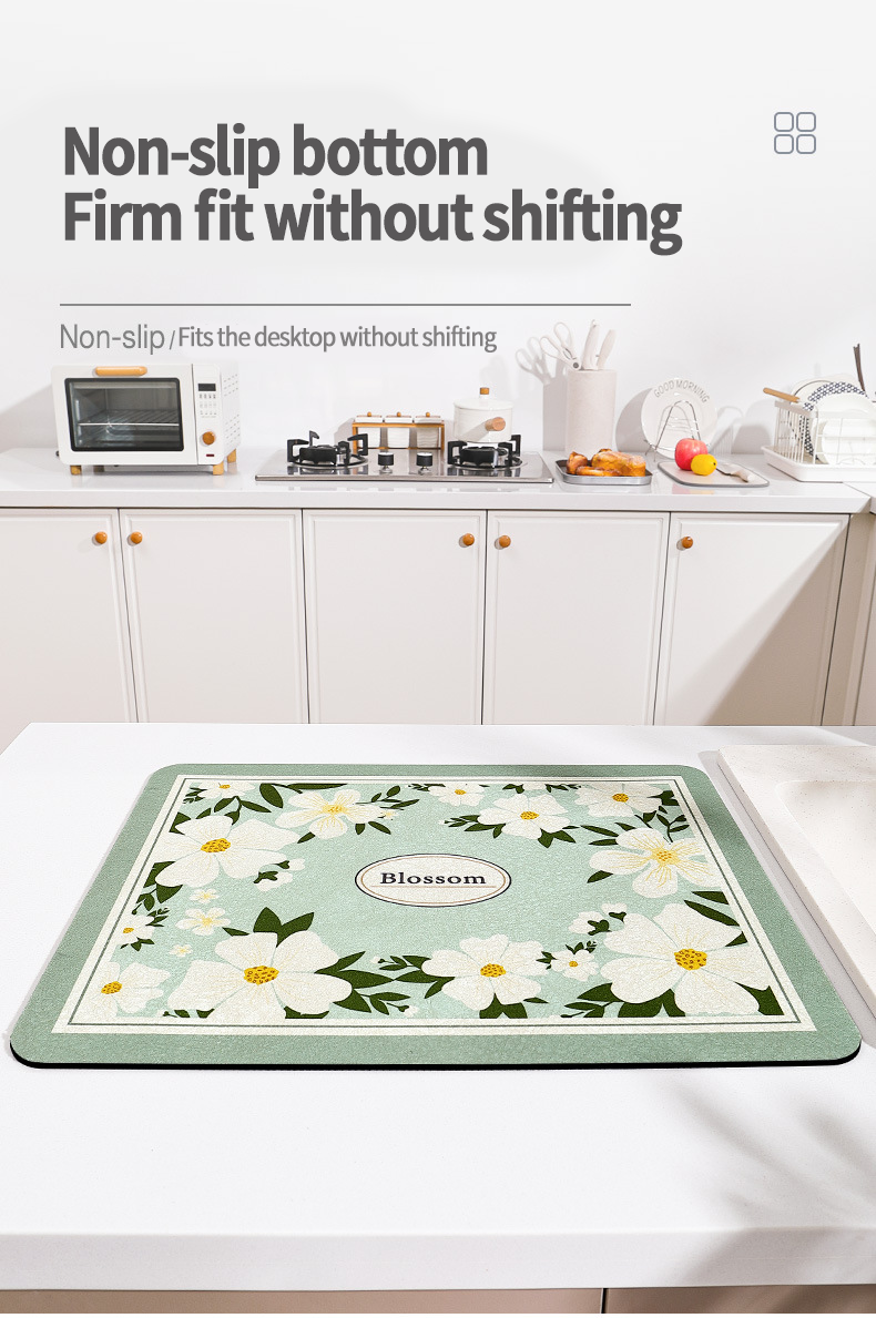 Customized Logo Acceptable Contemporary Design Style Kitchen Countertop Drain Pad