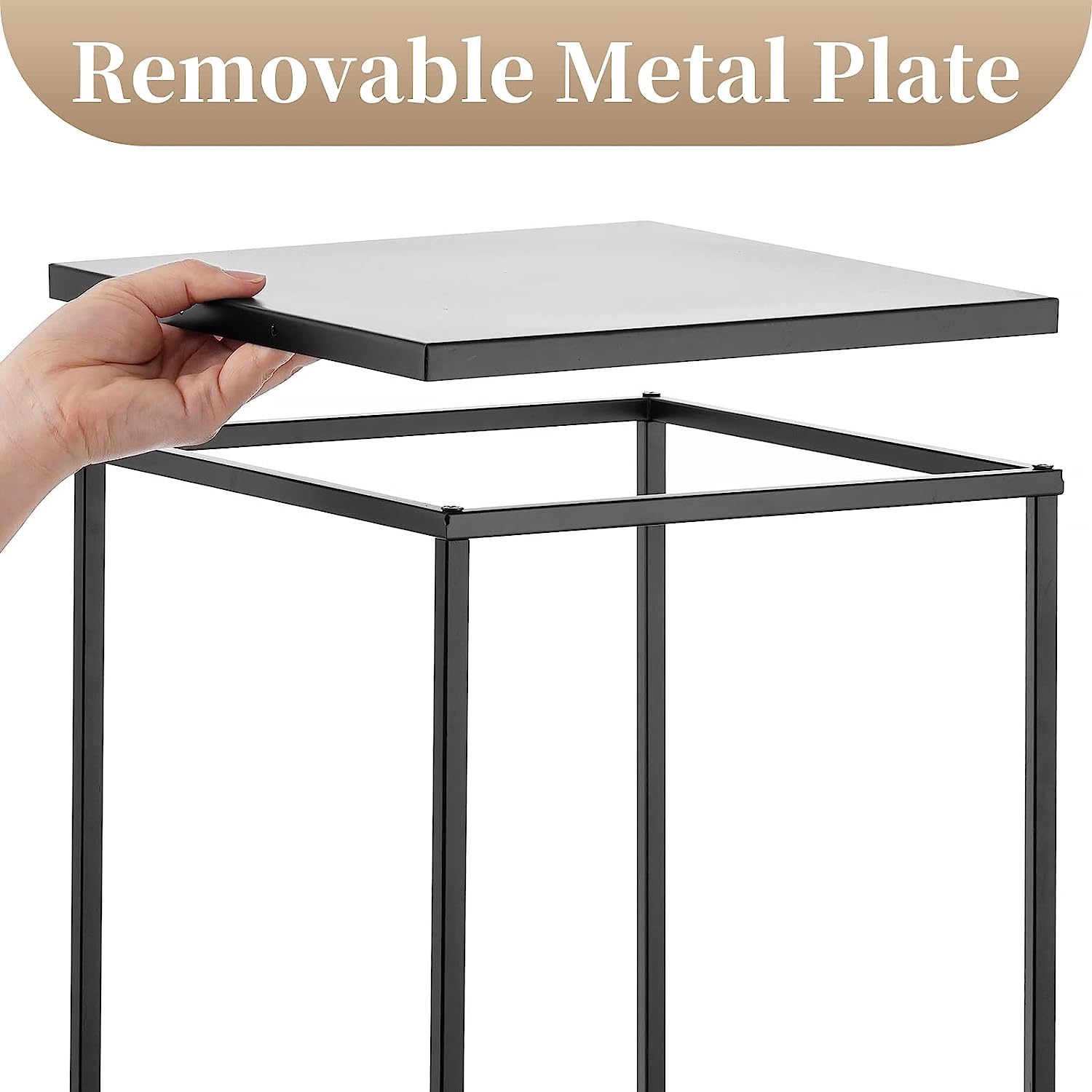 Single-side Bracket Metal Column Geometric Flower Stand for Event Tables Centerpieces