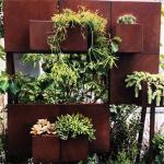 Pre Weathered Corten Steel Wall Art Rustic Wall Hanging Flower Pots