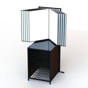 Quality Knock Down 10Panel Photo Display Stand With Grid Cabinet wholesale
