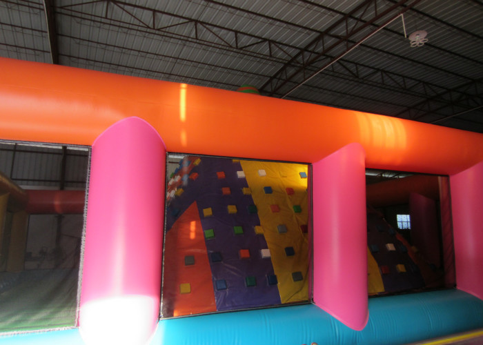 Colourful Iceberg Floating Climbing Wall , Commercial Inflatable Rock Climbing Wall PVC inflatable climbing wall games