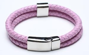 Quality Leather Bracelet, Stainless Steel Clasp wholesale