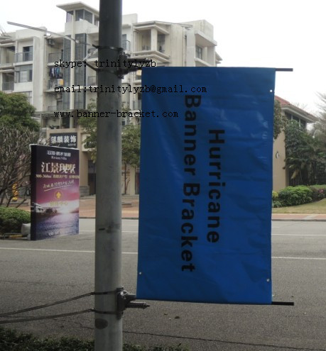 light pole sign flag banner mounting device