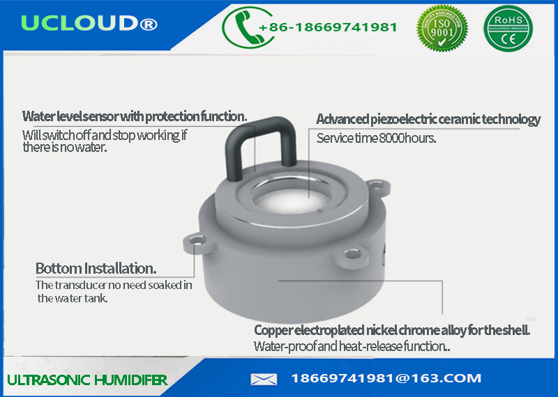 High output single head Ultrasonic Humidifier Fogger Mist Maker for Water Garden with water level alarm light