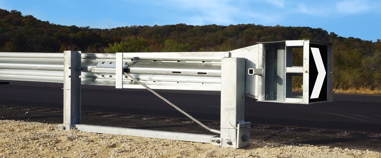 Galvanized Powder Coated Straight Barrier SKT Terminal End Wings Straight Barrier