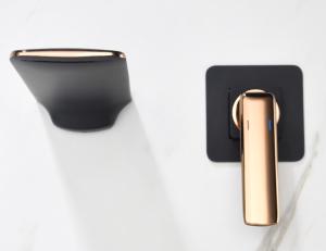 Quality Black Golden Copper Waterfall ODM Concealed Basin Faucet wholesale