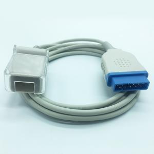 Quality Marquette 12 Pin SPO2 Extension Cable 2.2M Length For Medical Equipment, Gray/Blue wholesale