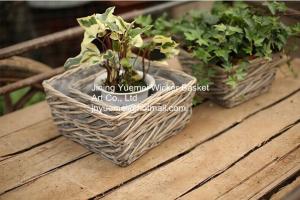 Quality home dicorative wicker garden baskets willow flower plants baskets manufacturer wholesale
