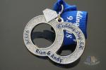 Wedding Day 5K Running Metal Medal With Soft Enamel And Glitter Colors ,