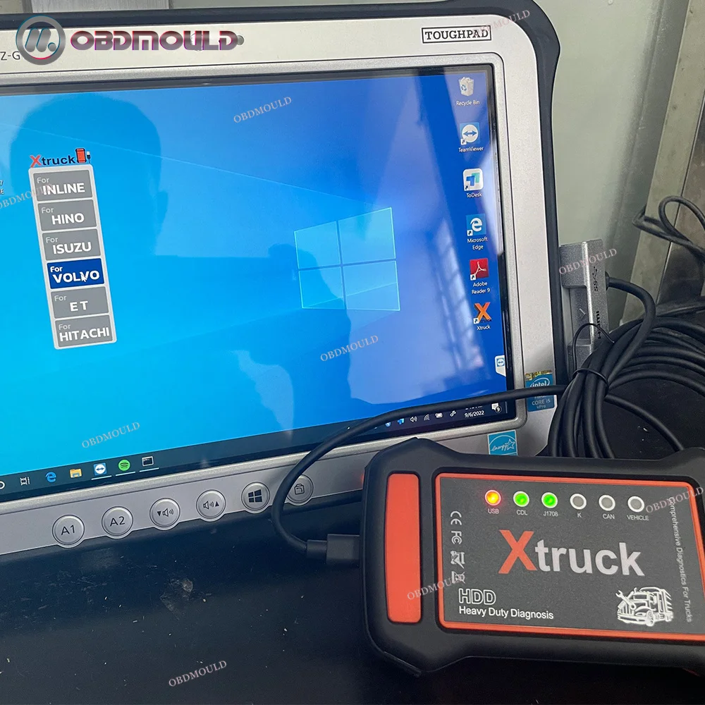 FZ G1 Tablet Diagnostic Tool X Trunk Y009 Applicable To Heavy-duty Truck Excavator Structure Diesel Engine OBD2 Scanner Adapter