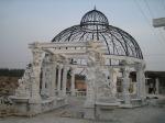 Outdoor garden stone carving marble gazeboes, china marble sculpture supplier