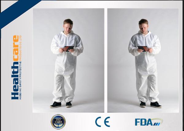 Waterproof Insulated Disposable Protective Coveralls , Full Body Cleaning Suit