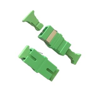 Quality flangeless green SC/APC SM simplex fiber otical adapter wholesale