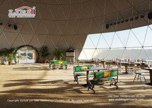 Quality Geodesic Dome Shaped Tents Connected With Small One For Entrance / Restaurant wholesale