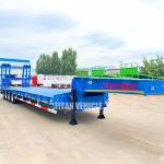 TITAN 4 Axle 100 Tons Semi Lowbed Trailer Low Bed Truck Lowboy Lowloader Trailer