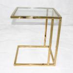 Stainless Steel Glass Top 100kgs 0.023CBM Modern Side Tables