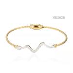 exclusive niche brand Stainless steel rhinestone bracelet 18k thick gold bangles