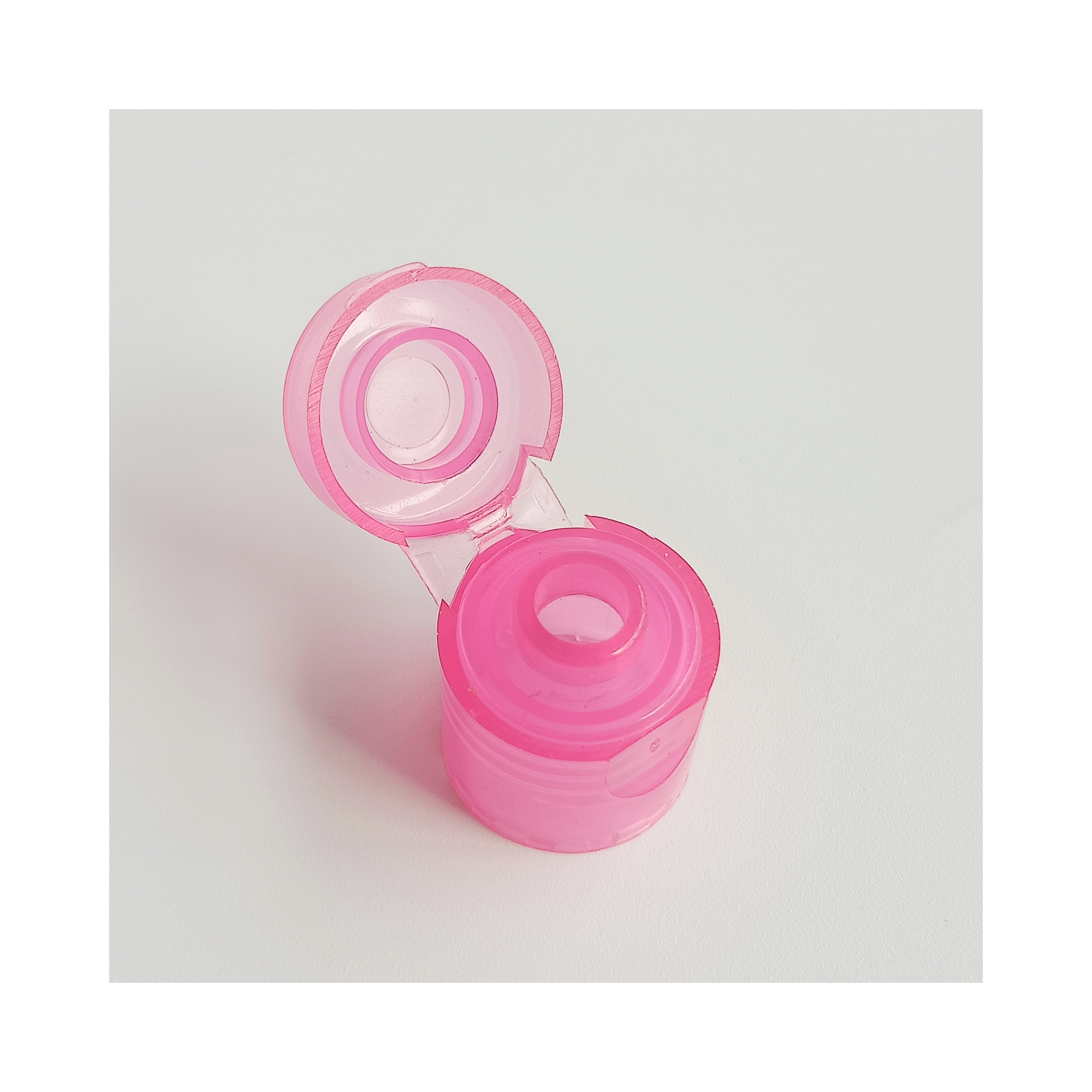Custom Order 15mm Transparent Cylindrical Plastic Flip Cap for Bottle Closure System