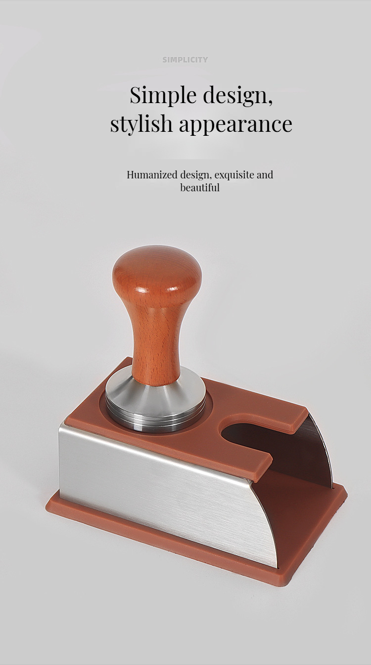 Solid Wood and Stainless Steel The Perfect Combination for Black Coffee Maker Tray
