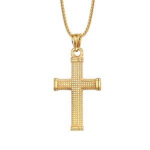 Quality Cross Necklace for Men Vintage Gold Cross Pendant Mens Cross Necklace Christian Jewelry Religious Gifts wholesale