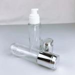 sliver glass set packaging skin care lotion bottle face cream jars