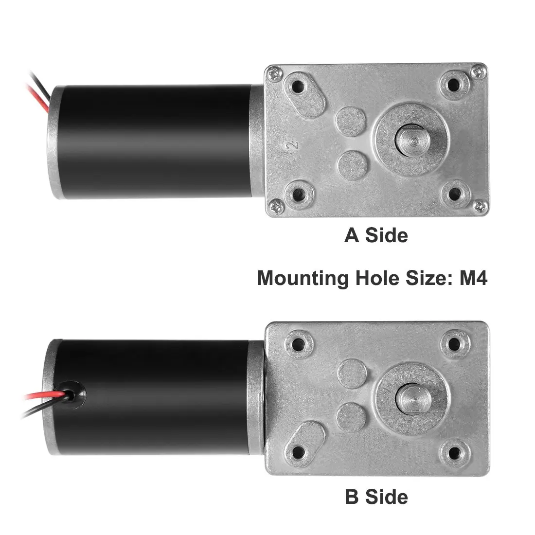 Single Shaft Worm Gear Motor DC 12V 24V Speed Reduction Motor With Metal Gearbox