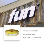 65mm Waterproof Mirror Gold Aluminum Core Channel Letter Trim Cap Profiles