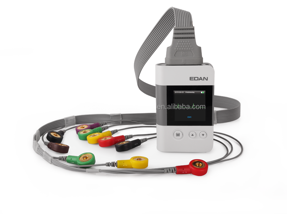 EDAN SE-2012 ECG 3 Channel 12 channel Holter Up to 8 days cable heart rate monitor
