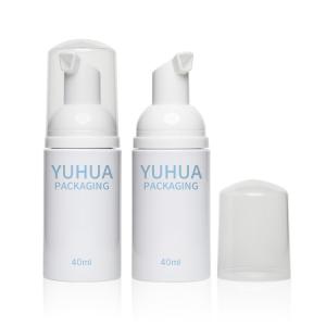 Quality 40ml Foam Pump Plastic Packaging Bottles White Color Screen Printing wholesale