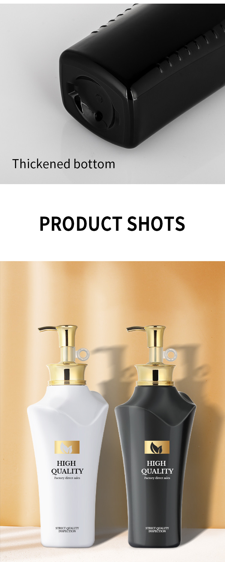 Wholesale PET unique hibiki black kylie cosmetics custom lotion packaging gold pump shampoo bottle
