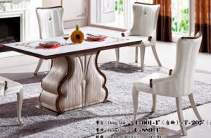 Quality restaurant modern rectangle 6 seater marble dining table furniture wholesale