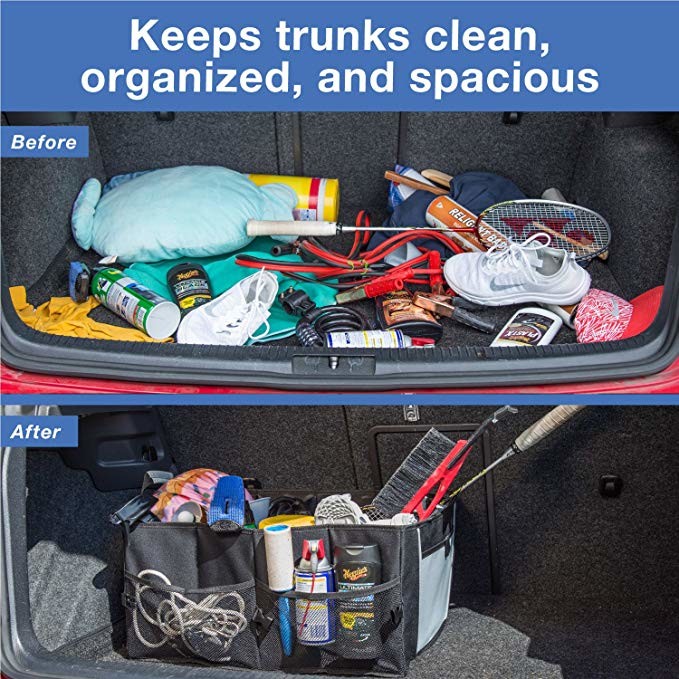 Water Resistant Car Trunk Storage Bins / Car Trunk Tool Organizer With Pockets