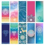 co friendly washable natural rubber suede microfiber yoga mats with carrying