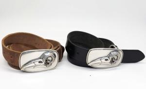 Quality Woodpecker Pattern Buckle Mens Casual Leather Belt 100 - 140cm Length wholesale