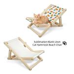 Custom Linen Sublimation Pet Blanks Cat Hammock Bed Beach Chair Foldable