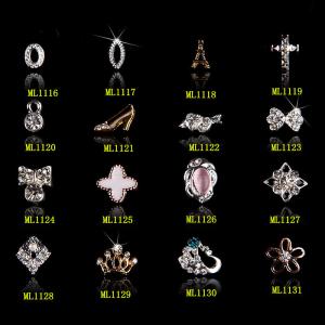 Quality Hot NEW Wholesale Alloy Jewelry 3D Nail Art Jewelry Nail rhinestones Sticker Supplier Number ML1116-1131 wholesale