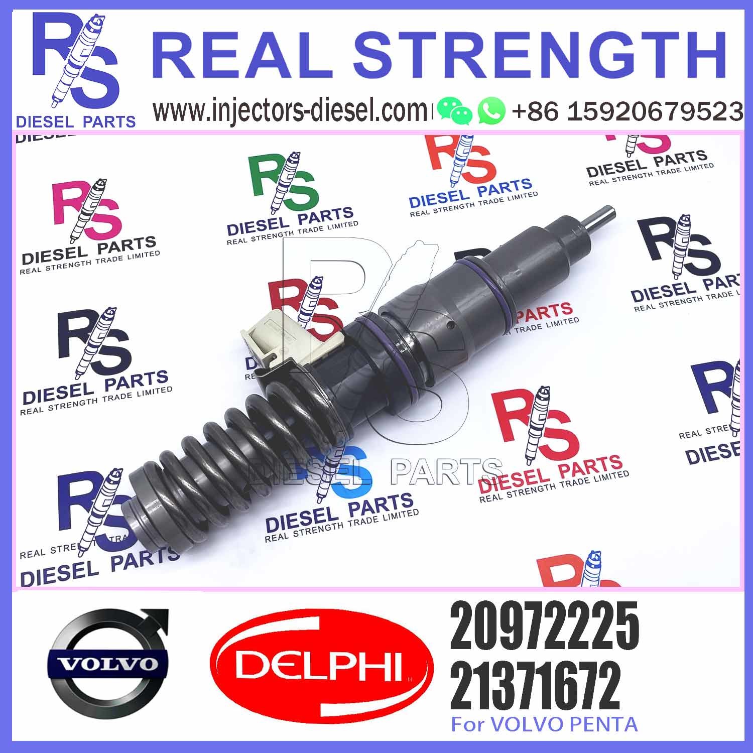 D13 Common Rail Fuel Injector 20584345 20972225 21340611 21371672 BEBE4D24001 Assembly for Delphi V-O-L-V