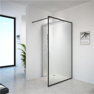 Quality black Stainless Sliding 6mm Tempered Glass Shower Door 1200X2000mm wholesale