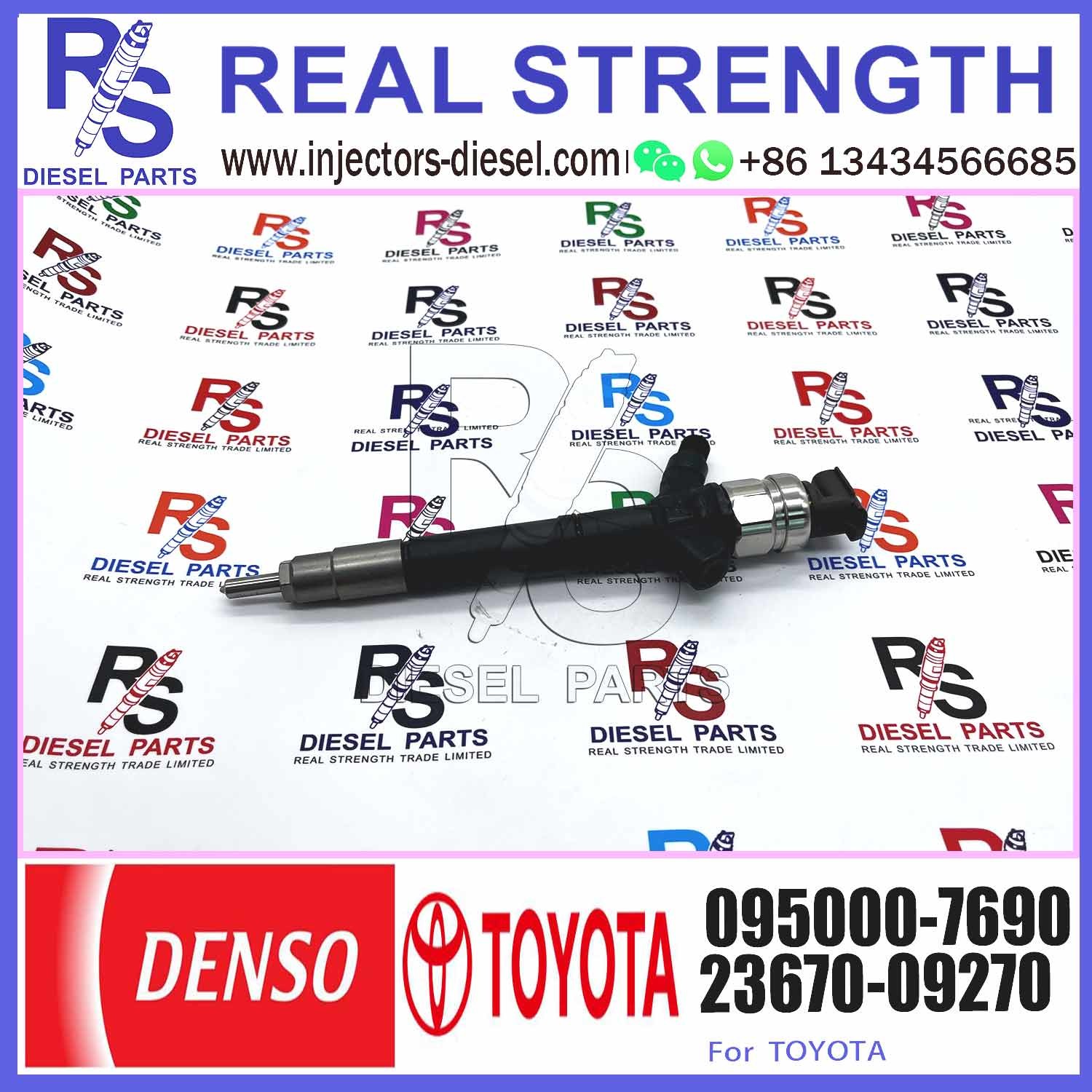 Injector Nozzle 23670-0R050 23670-09270 Injector For Toyota 1AD-FTV 2AD-FTV Common Rail Injector 095000-6680 095000-7690