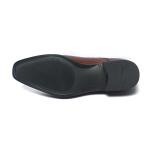 Oxford Type Durable Slip On Dark Brown Leather Dress Shoes
