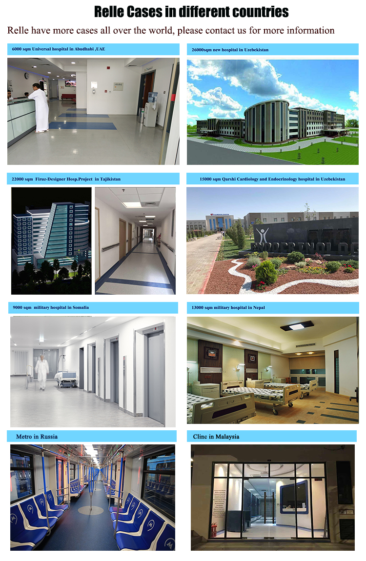 1.8mm-3.0mm Heterogeneous Flooring PVC Floor Carpet Roll Waterproof