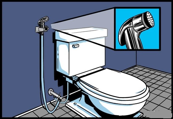 6*11.5cm Water Bidet Spray , 70g Chrome Toilet Seat Bidet