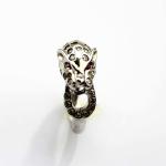 Designer Jewelry Pave Cubic Zircon 925 Silver Leopard Ring(R210)