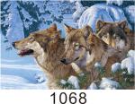 0.6mm Thickness 3D Lenticular Images , Advertising Poster 3D Wolf Picture