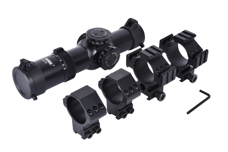 1-6X Magnification Compact FFP 35mm Tube Oral Scope for Hunting Precision and Accuracy