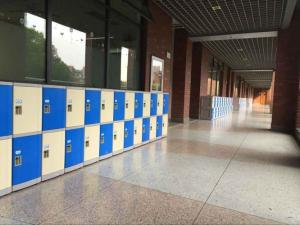 Quality Stylish Appearance Blue Plastic School Lockers Anti - Corrosion With Clover Lock wholesale