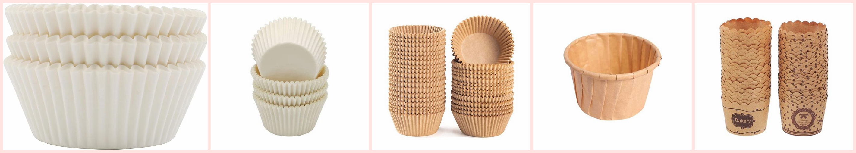 Brown White Cupcake Liners Paper Muffin Cup Cupcake Paper For Cake
